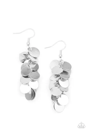 Paparazzi Earring ~ Hear Me Shimmer - Silver