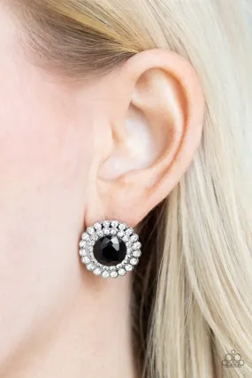 Paparazzi Earring ~ My Second Castle - Black