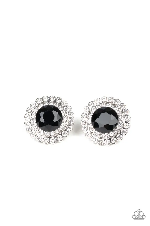 Paparazzi Earring ~ My Second Castle - Black