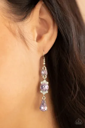 Paparazzi Earring ~ Outstanding Opulence - Purple