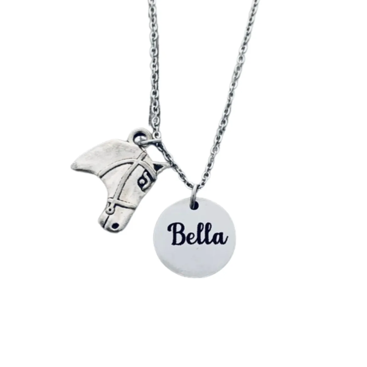 Personalized Engraved Horse Necklace