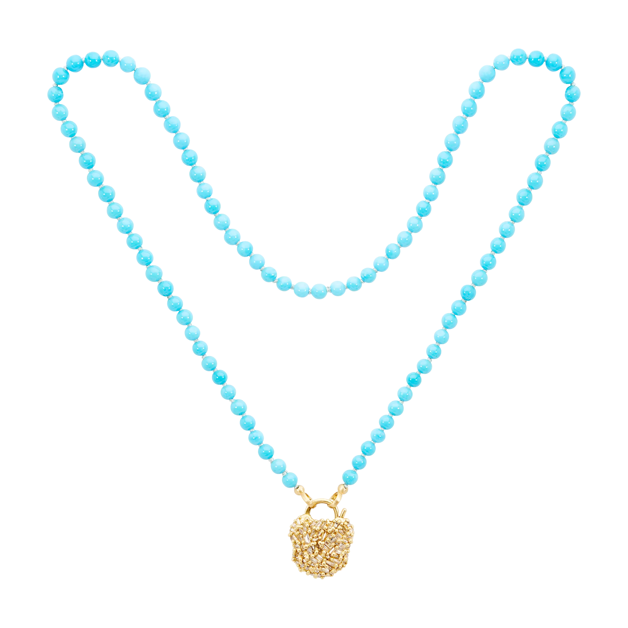 Petite Sleeping Beauty Turquoise Padlock Strand - 11305