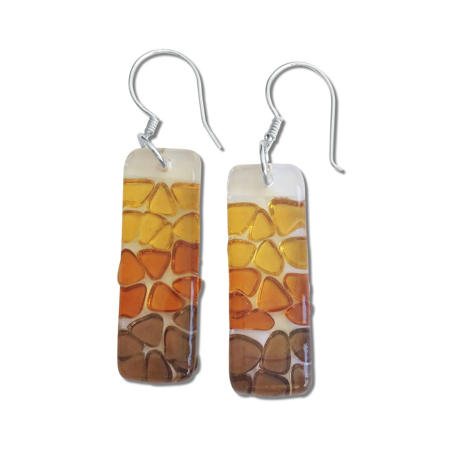 Picado Glass Earrings - Aqua