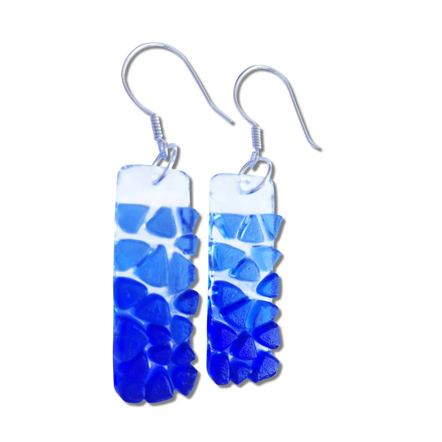 Picado Glass Earrings - Aqua