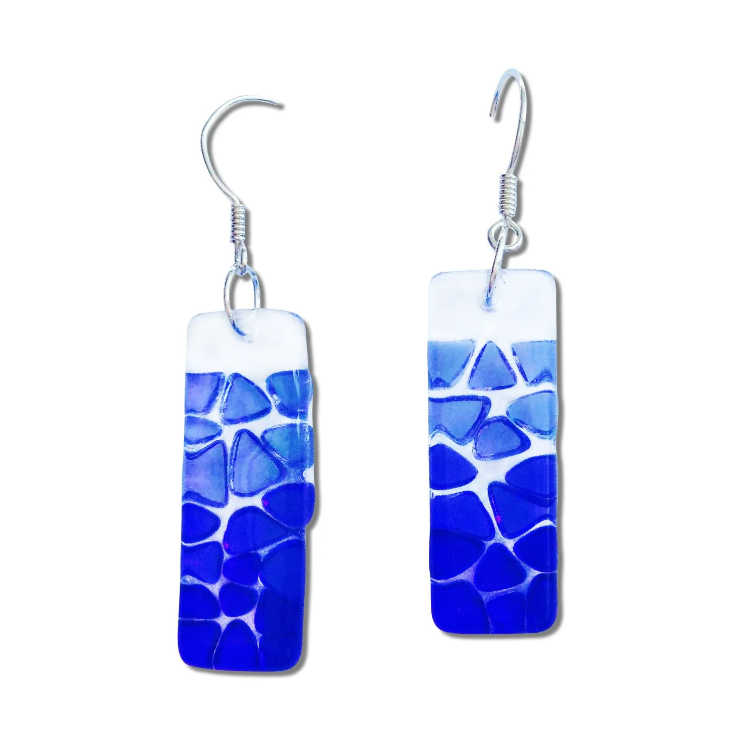 Picado Glass Earrings - Aqua