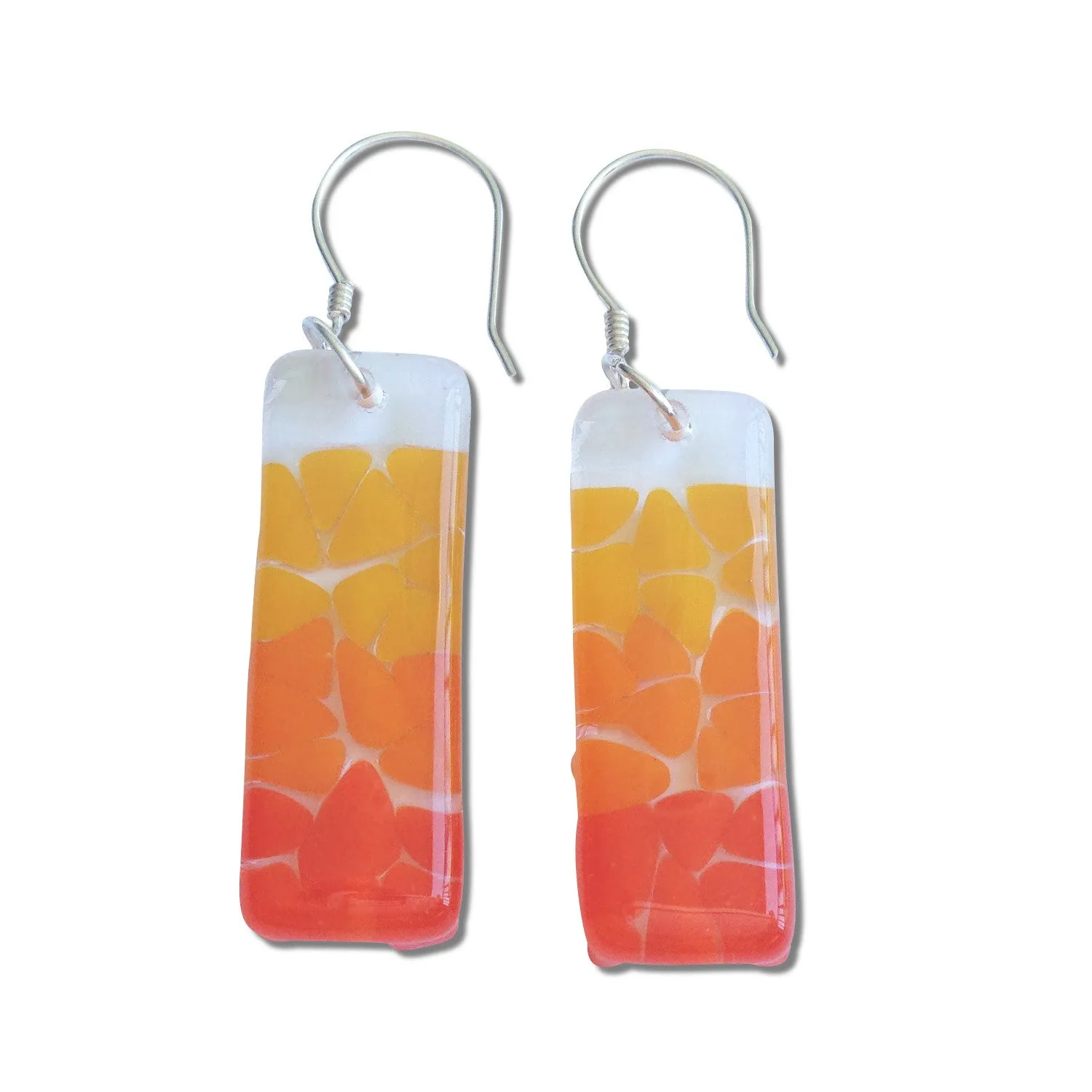 Picado Glass Earrings - Aqua