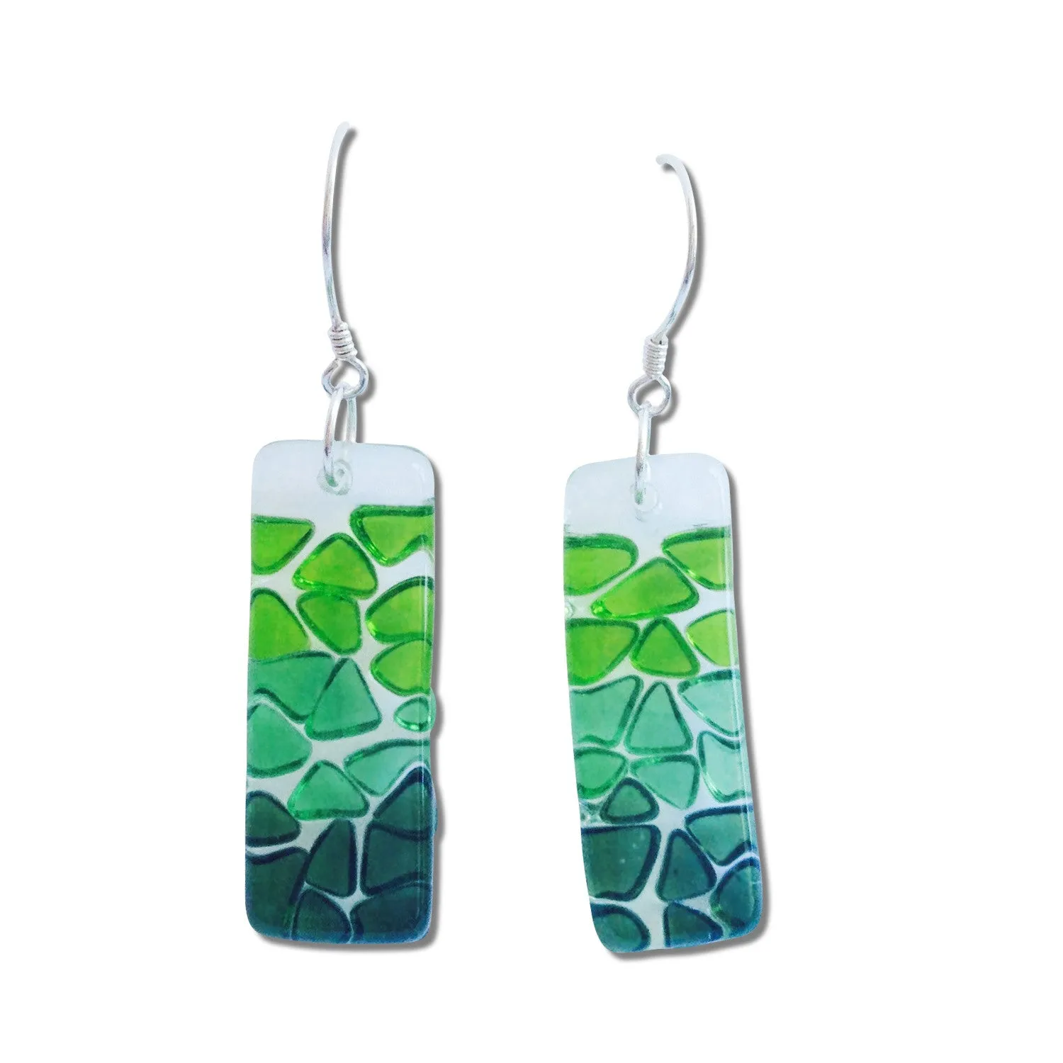 Picado Glass Earrings - Aqua