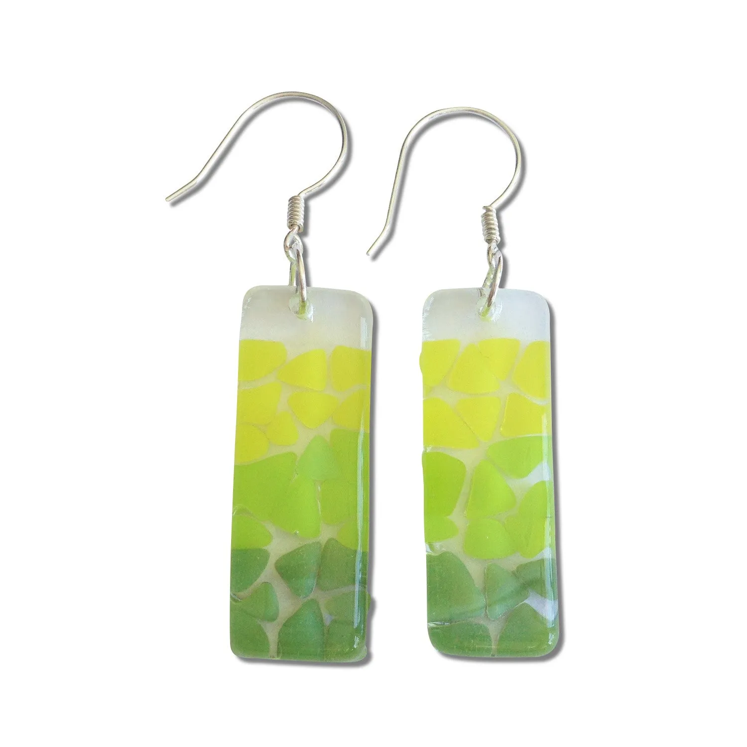 Picado Glass Earrings - Aqua