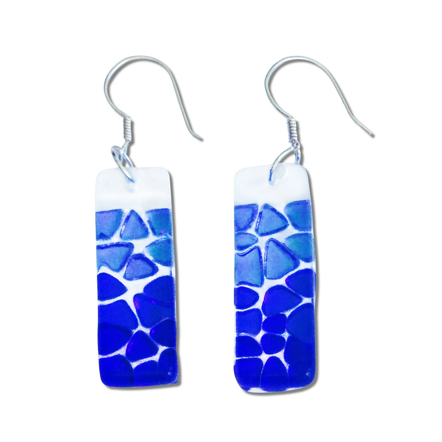 Picado Glass Earrings - Aqua