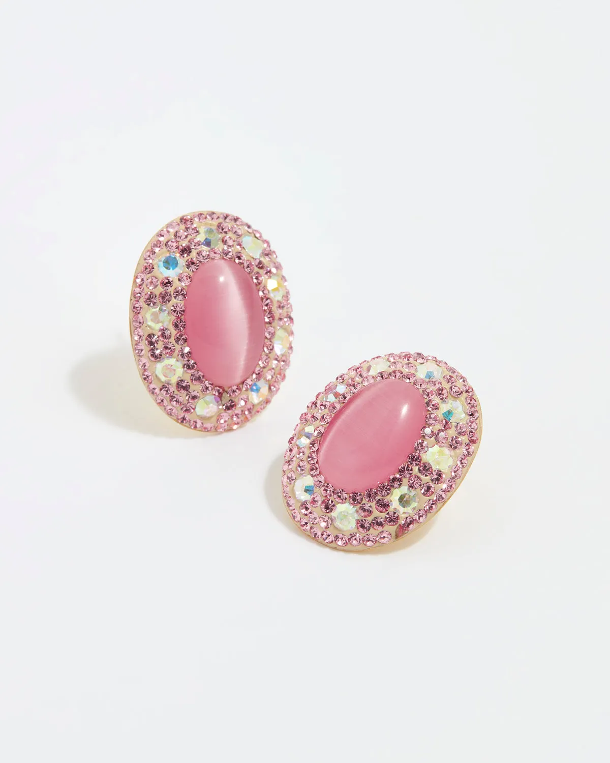 Pink Dot Stud Earrings