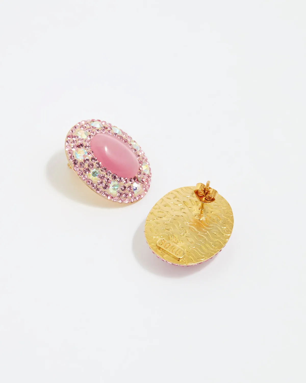 Pink Dot Stud Earrings