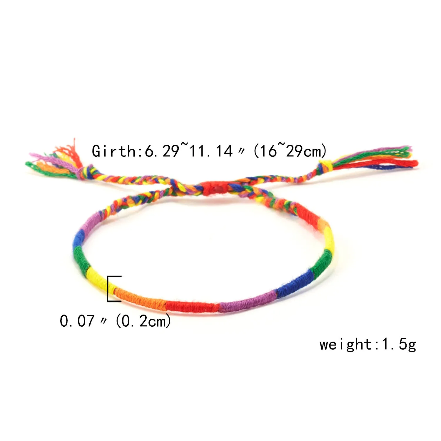 Pure Hand-woven Rainbow Bracelet Nepal Friendship