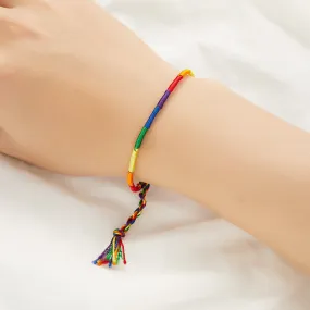 Pure Hand-woven Rainbow Bracelet Nepal Friendship