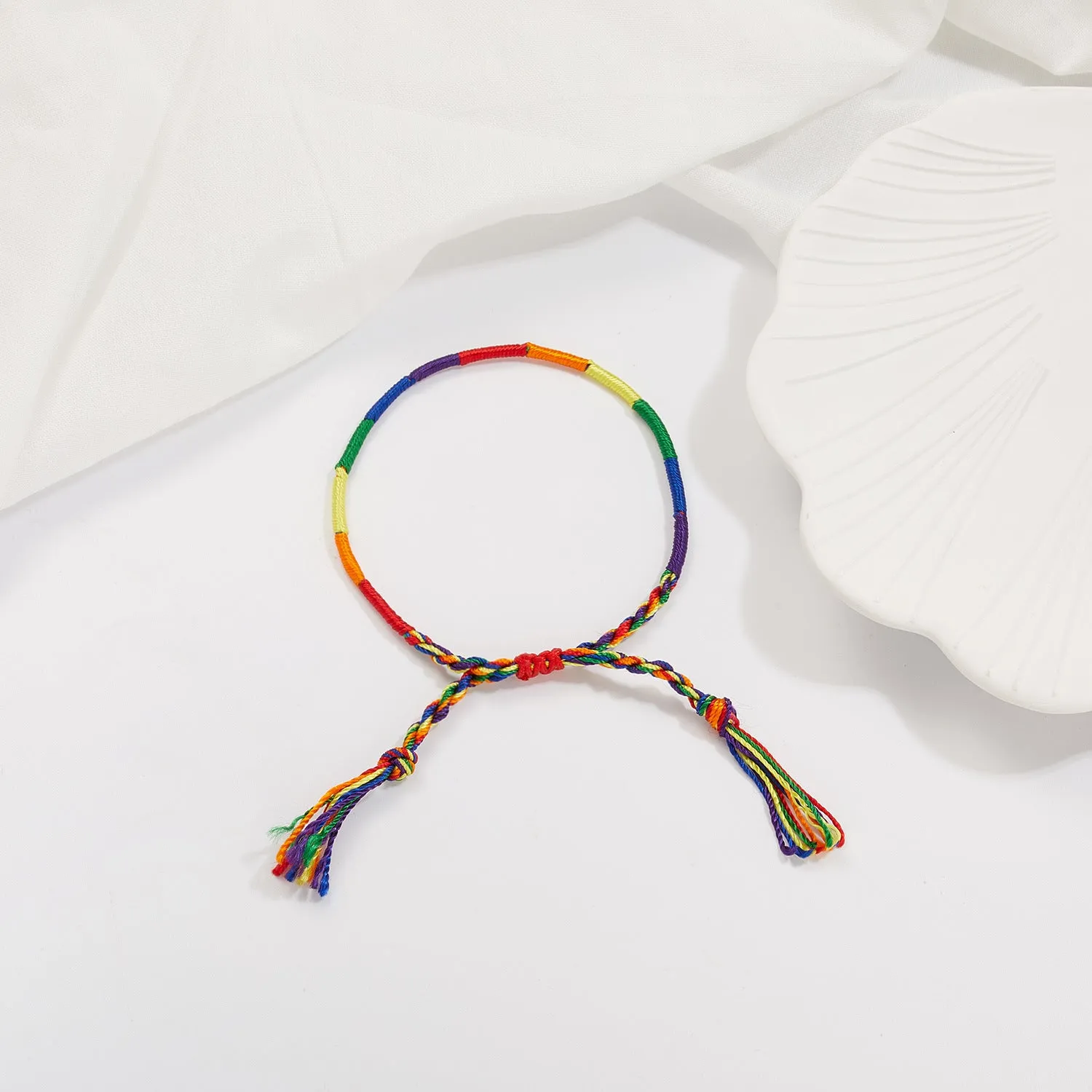 Pure Hand-woven Rainbow Bracelet Nepal Friendship