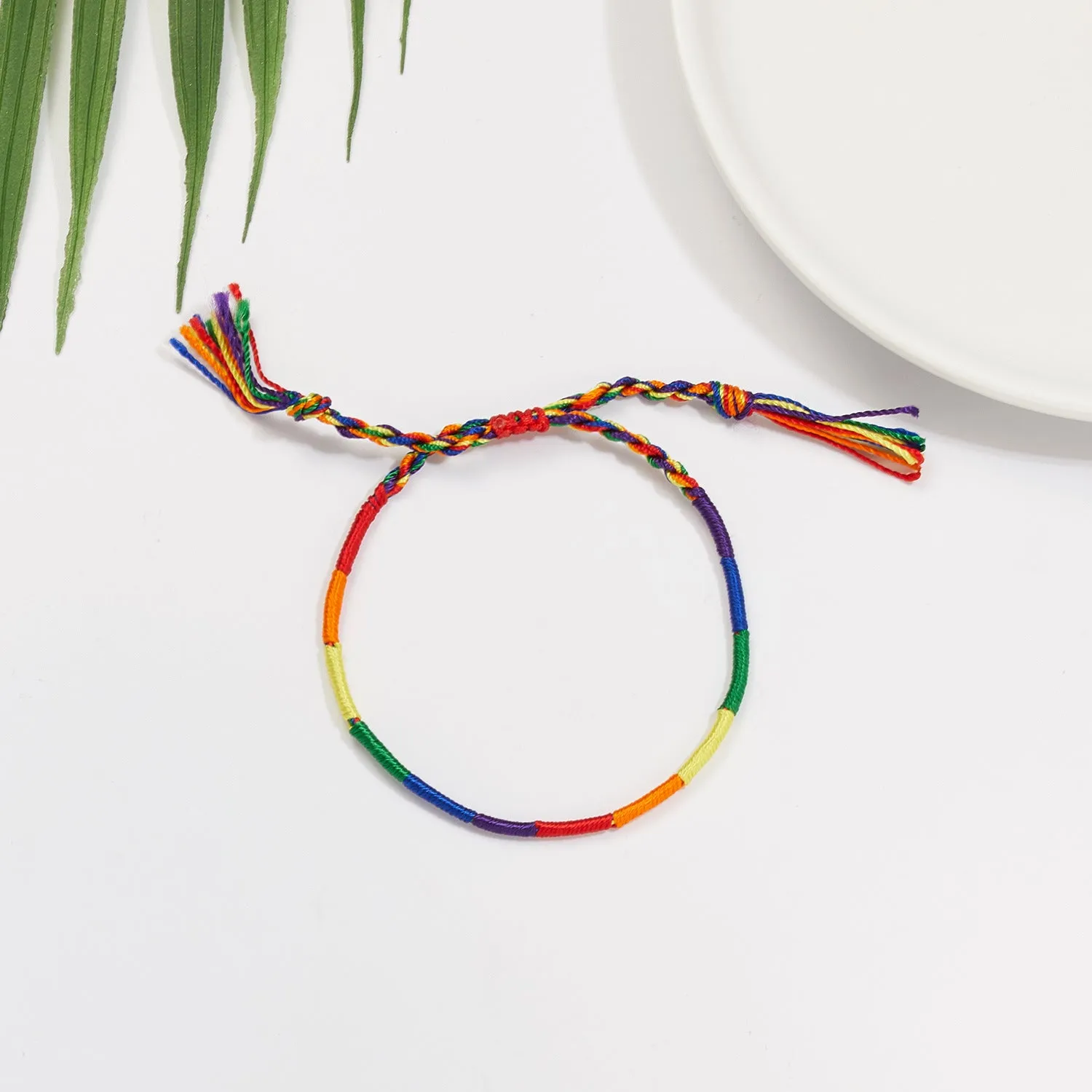 Pure Hand-woven Rainbow Bracelet Nepal Friendship