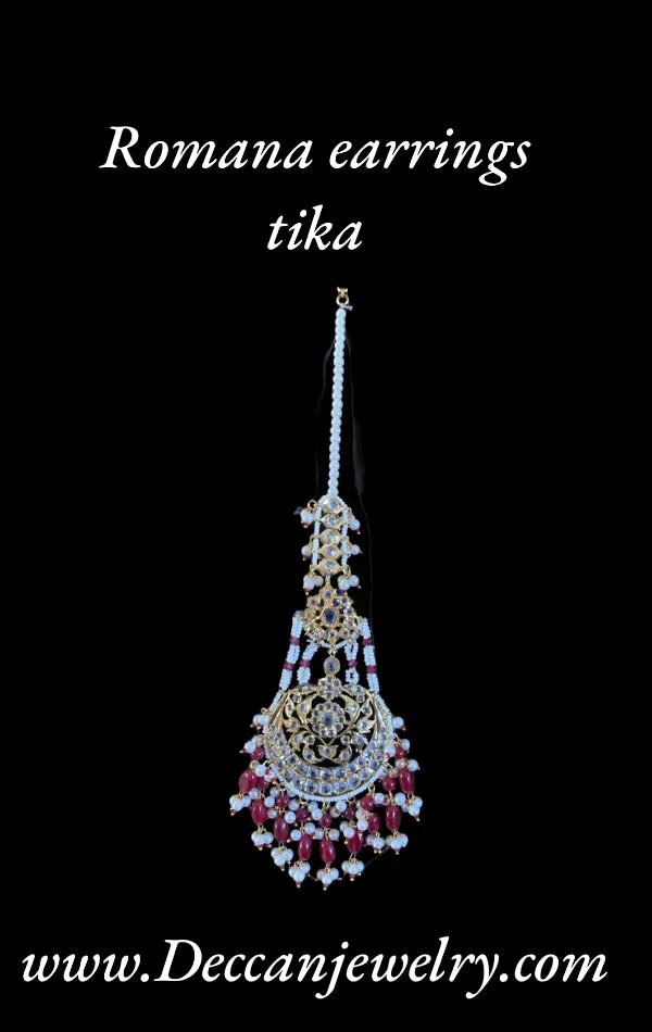 Romana earrings tika in rubies   ( READY TO SHIP )