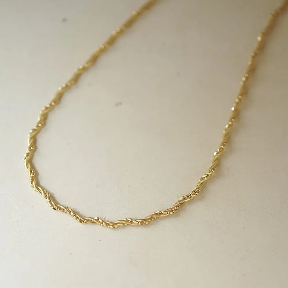 Shrimps Twist Chain Necklace 18ct Gold Plate