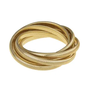 Small 6 Strand Cobra Bracelet in Gold