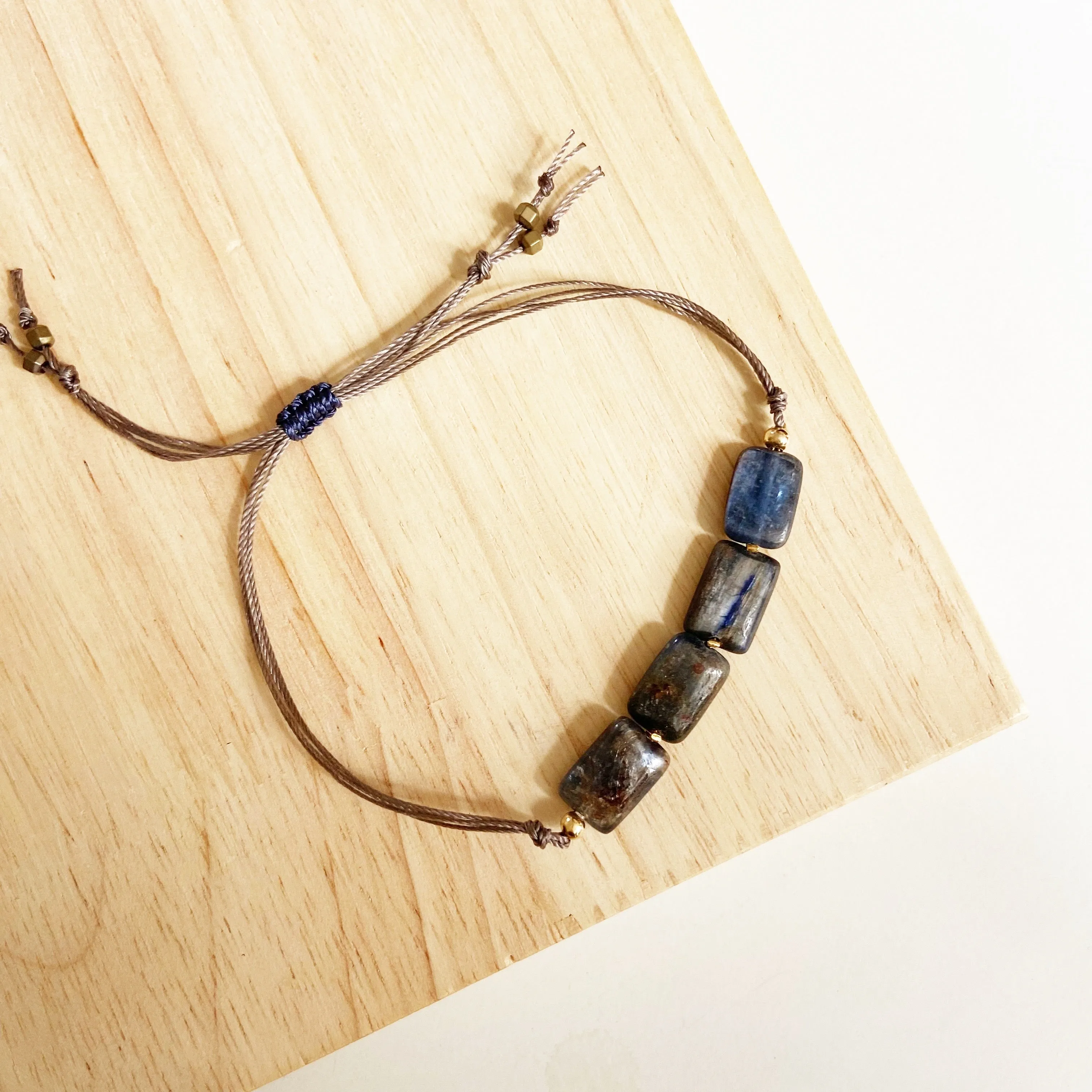 Smooth Kyanite Adjustable Bracelet