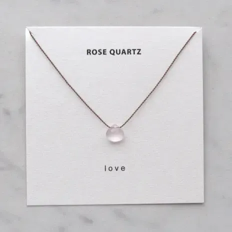 Soulsilk - Rose Quartz Necklace Card (Love)