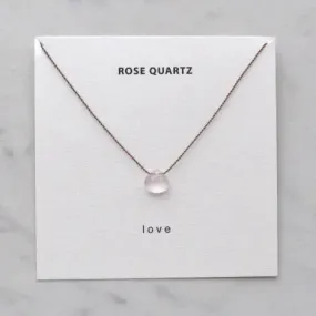 Soulsilk - Rose Quartz Necklace Card (Love)