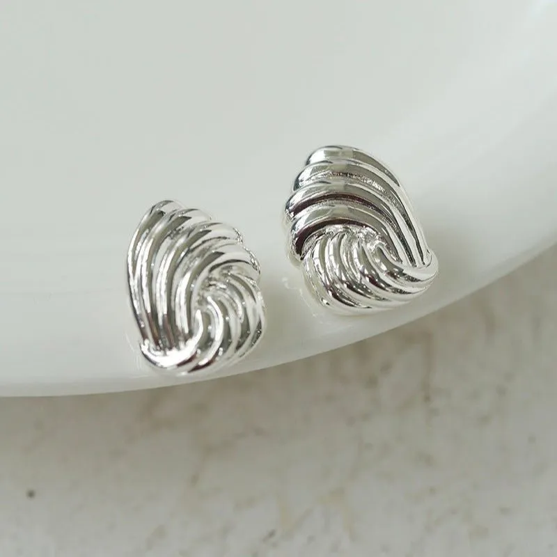 Spiral Metal Wind Stripe Geometric Earrings