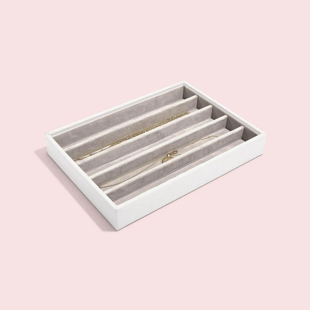 Stackers Classic 5 Compartment Jewellery Tray White