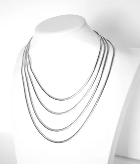 Stainless Steel Snake Necklaces - 16" 18" 20" 20" thin 22" 26" adjustable thin - Extra Chain Jewelry