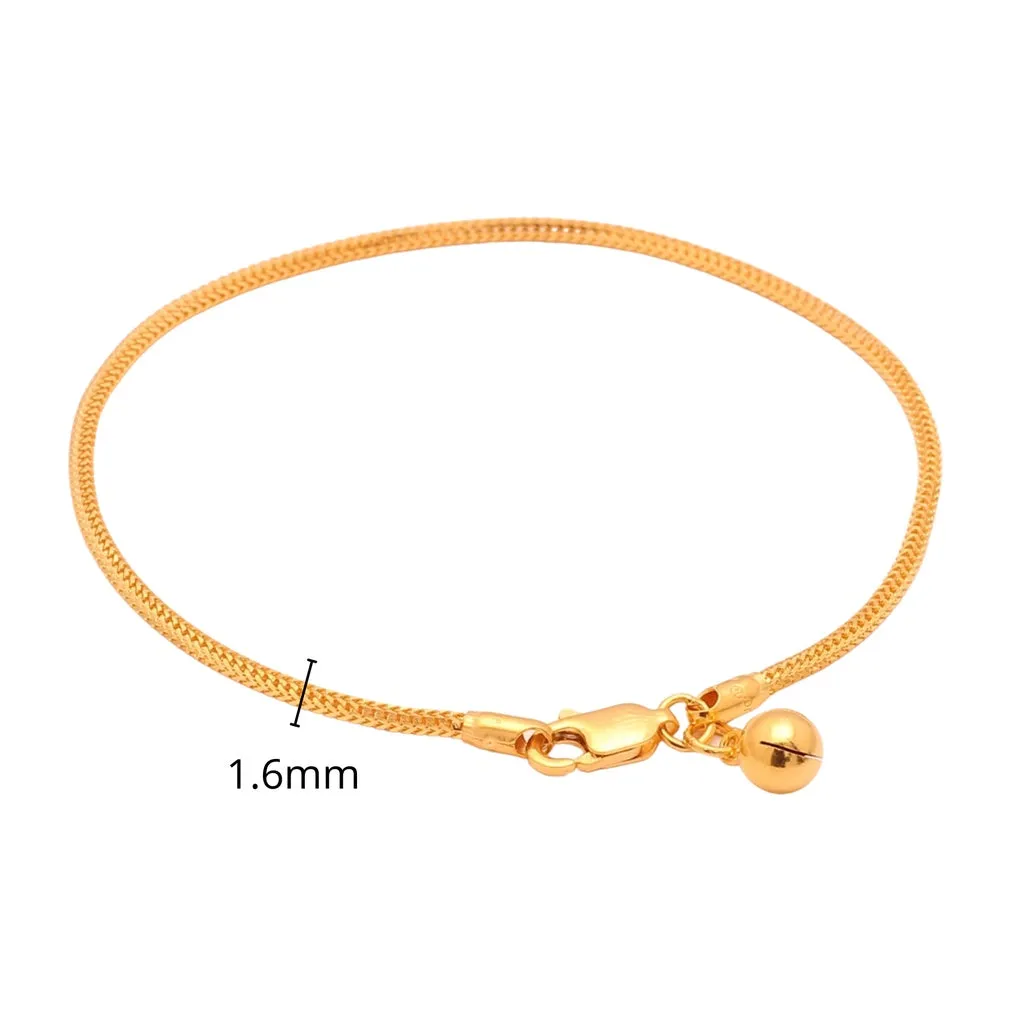 TAKA Jewellery 916 Gold Bracelet with Bell