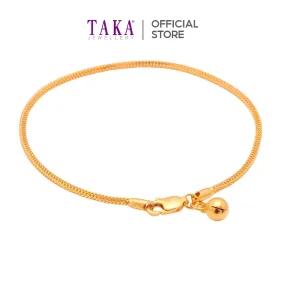 TAKA Jewellery 916 Gold Bracelet with Bell