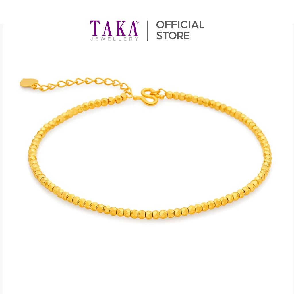 TAKA Jewellery 999 Pure Gold 5G Bracelet Bling Bling Balls