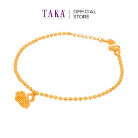 TAKA Jewellery 999 Pure Gold Bracelet Swan