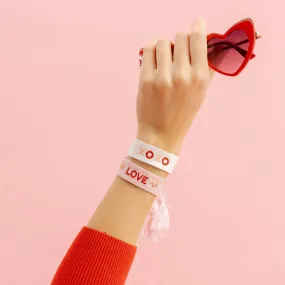 TDE Woven Word Bracelet - XOXO