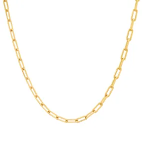 THIN PAPERCLIP CHAIN GOLD