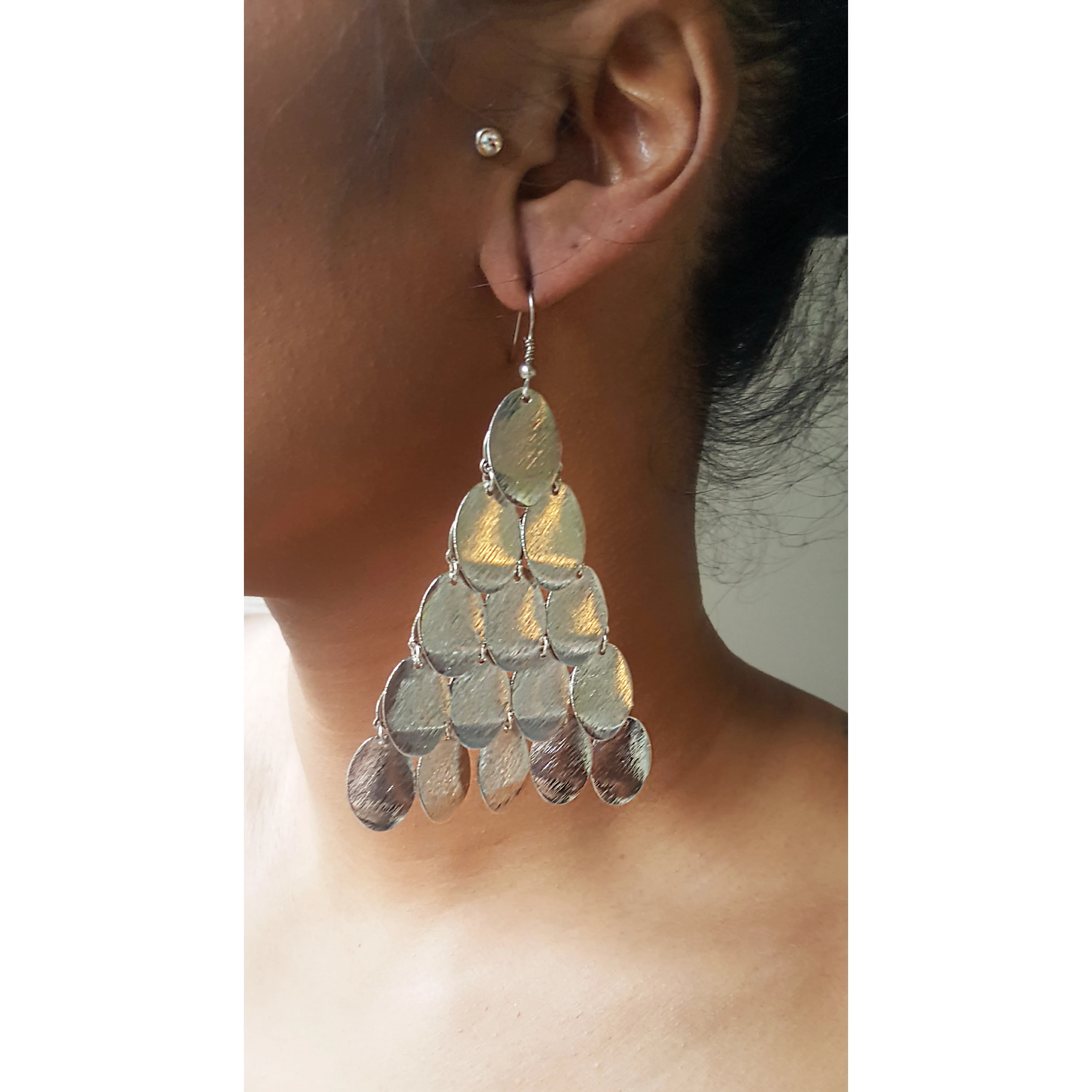 Tiered Triangle Earrings