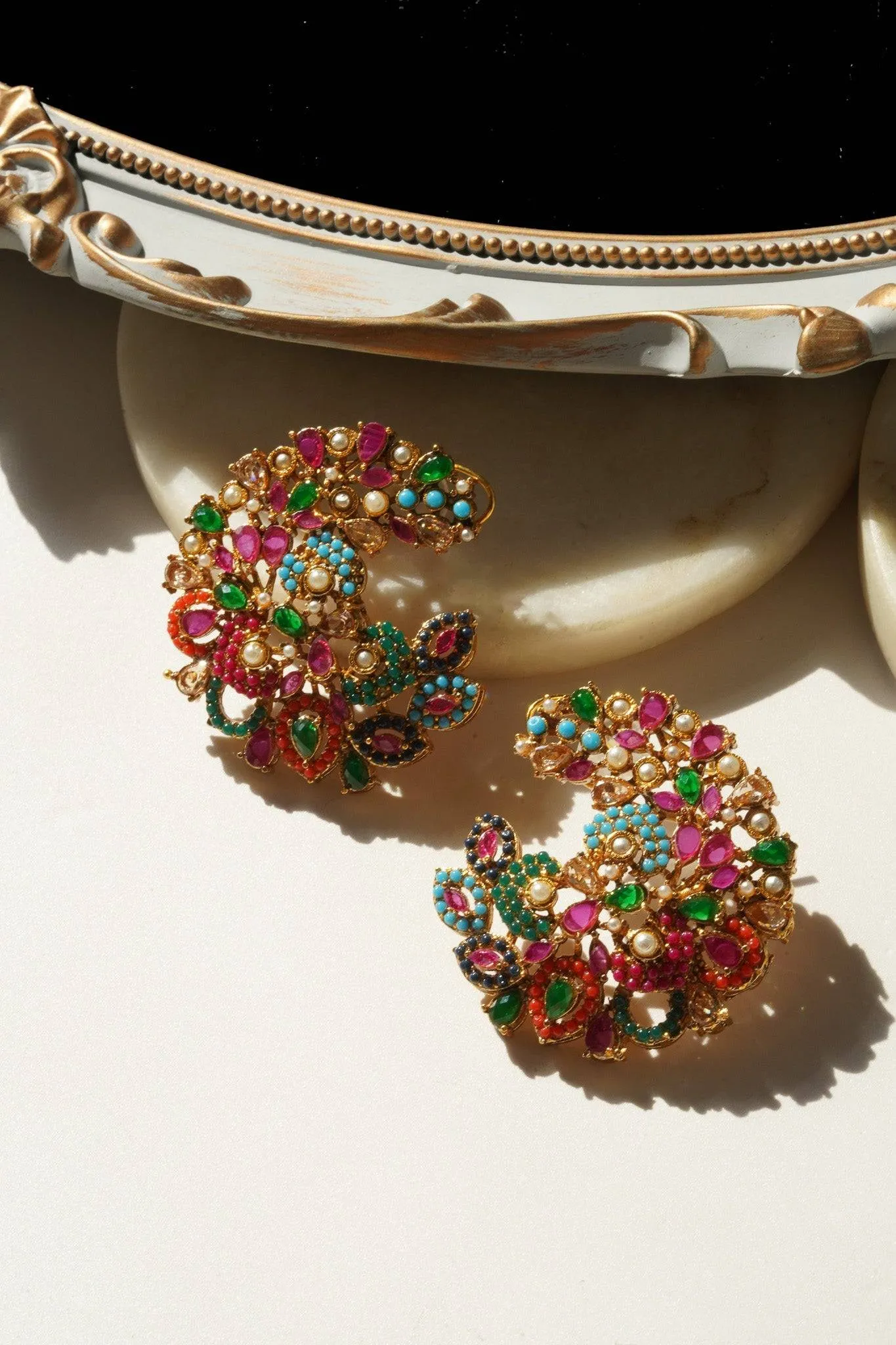 Tina -  Oversized Statement Stud Earrings