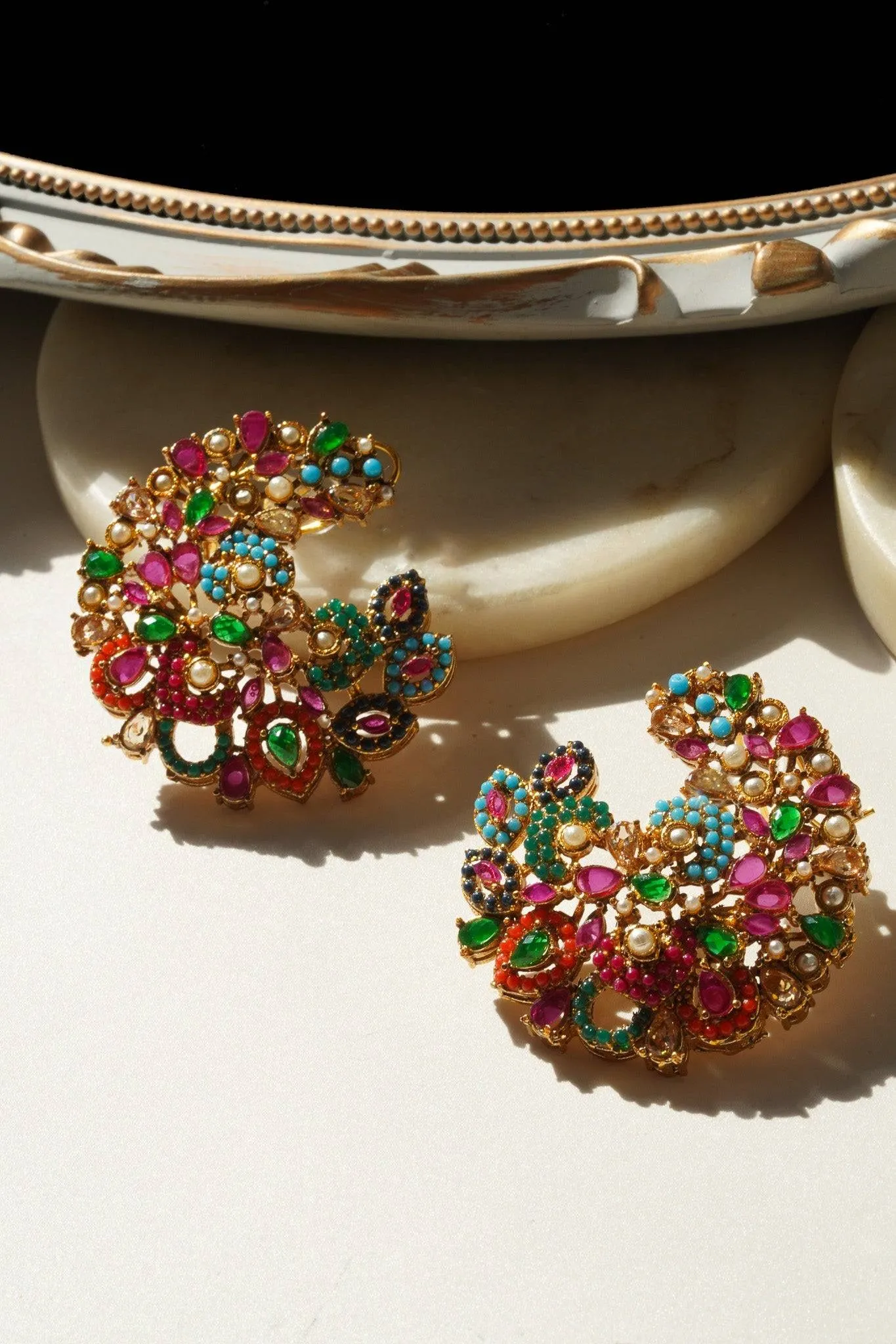 Tina -  Oversized Statement Stud Earrings