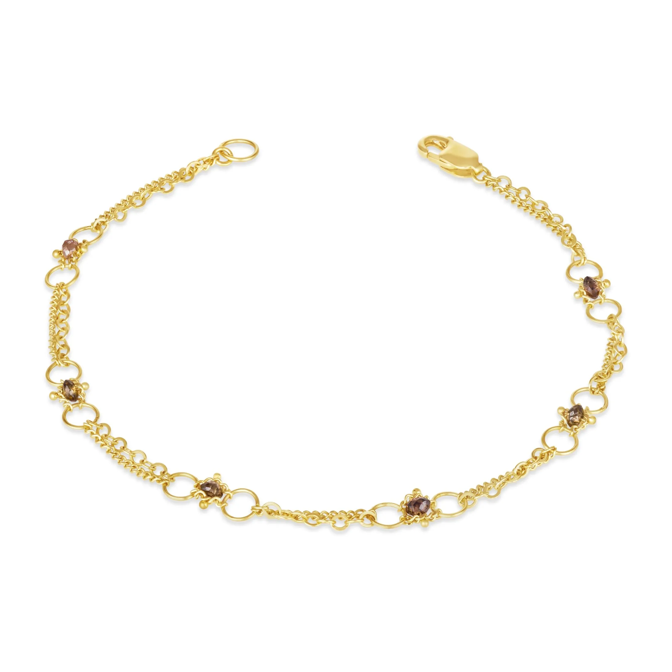 Whisper Chain Bracelet in Champagne Diamond